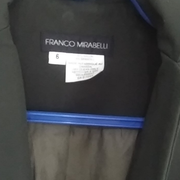 Designer FRANCO MIRABELLI WOMENS OLIVE BLAZER - Picture 3 of 4